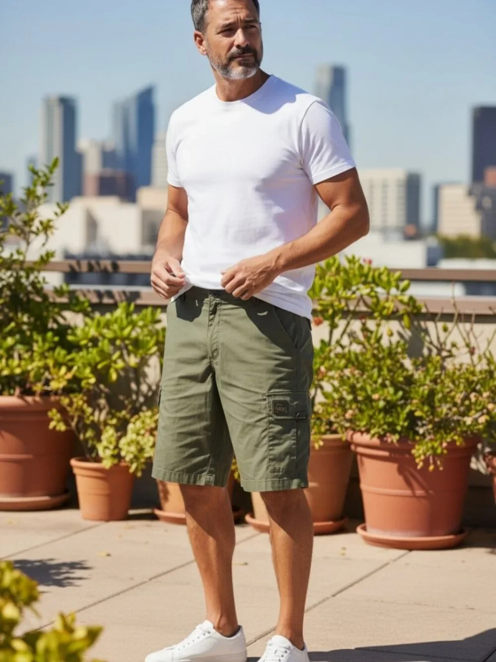 Buffalo Shorts Mens 36 Blue Cargo Hiking Nylon Stretch Outdoor‎ Travel Hike
